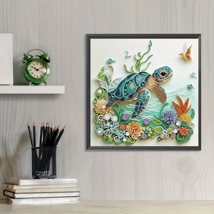 <span class=keywords><strong>Peinture</strong></span> murale 5D peinte à la main, 1 pièce, décoration murale, <span class=keywords><strong>tortue</strong></span> <span class=keywords><strong>de</strong></span> <span class=keywords><strong>mer</strong></span> en forme spéciale, <span class=keywords><strong>peinture</strong></span> acrylique diamantée - Product Image 4