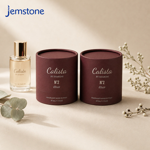Custom Logo Cylinder Tube Packaging Recyclable Kraft Cardboard Skin Care Perfume Paper Tube Box Packaging For Cosmetic Container - Product Image 1