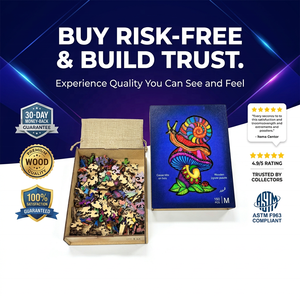 Puzzle en bois personnalisé A4, motif escargot coloré, 150 pièces, épaisseur 5 mm, avec boîte premium pour la maison, les loisirs et les cadeaux - Product Image 6