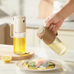 Benutzer definierte Luxus Kunststoff Farbe Runde kleine weiße Küche Kochen leere Olivenöl Sprüh glas Flasche 250ml