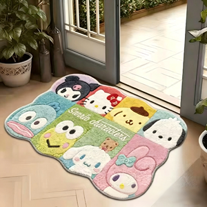 <span class=keywords><strong>Tapis</strong></span> antidérapant en forme de Hello, en flanelle douce, lavable, paillasson mignon de dessin animé pour chambre d'enfant, <span class=keywords><strong>tapis</strong></span> de salon - Product Image 4