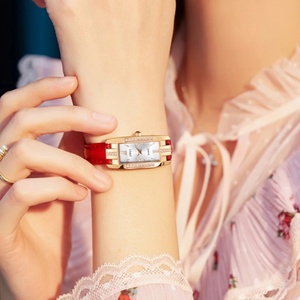 Ladies' <b>Watch</b> with Diamonds, square Small Green <b>Watch</b>, Decorative <b>Watch</b> for Girls - Product Image 6