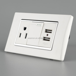 Nam Mỹ Mexico Bạc khung 2Gang chuyển đổi 1gang Outlet tường chuyển đổi ổ cắm - Product Image 5