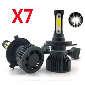 Faros LED X7 de 30W y 12000LM con Chip COB, Luz Alta y Baja H4 6000K 12V, Ajuste Universal, 1 Año de Garantía para Automóvil, Suministro de Fábrica - Product Image 1