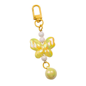 Nuevo colgante de llavero de mariposa de acrílico Chapado en Color degradado, gancho de puerta pintado colorido, decoración bonita para funda de auriculares - Product Image 5