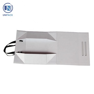UNIPACK Luxury Ribbon Black Lamination Rigid Gift Corrugated Printing Box