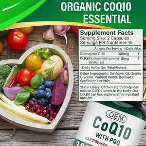 Qualità Premium coenzima Q10 integratore per la salute del cuore e la fertilità 10 mg vitamina CoQ10 - Product Image 3