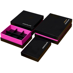 Tùy chỉnh sang trọng cao cấp sô cô la đen hộp quà tặng thích hợp cho sô cô la kẹo bao bì hộp với logo riêng của họ - Product Image 1