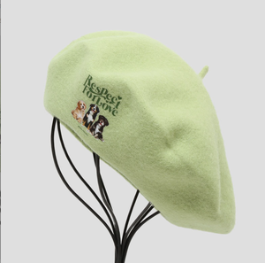 Personaje de impresión personalizada Sólido Francés 90% Boina de lana Artista <span class=keywords><strong>Pintor</strong></span> Sombrero - Product Image 1