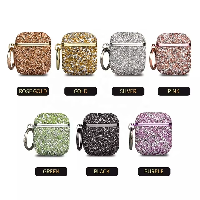 Fashion Women Soft Glitter Diamond Shockproof Wireless Earphone Case for Pro 2 & 3 From China