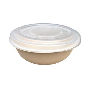 Tazón de pulpa de bambú biodegradable blanco personalizado, tapa de supermercado, promoción de comestibles para almacenamiento de contenedores de alimentos, sin impuestos, fuente de dinosaurios - Product Image 4