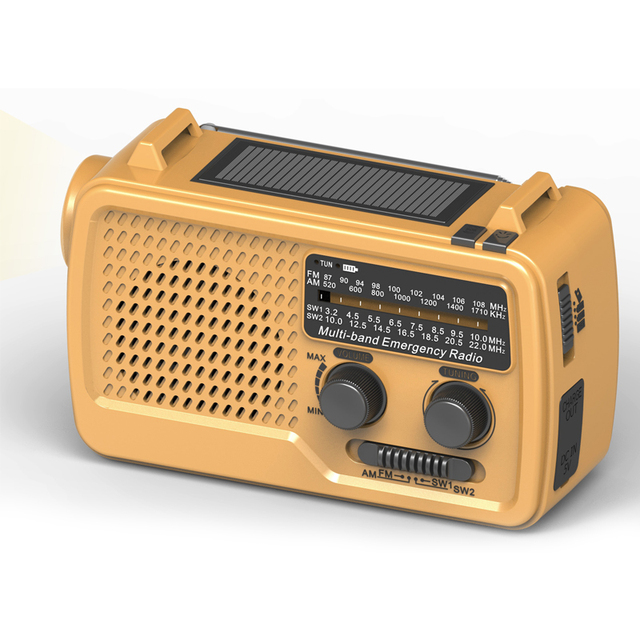 Emergency Hand Crank Radio with LED Flashlight for Emergency, AM/FM NOAA Portable Weather Radio with 4000mAh Power Bank Charger