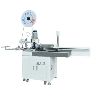 Full Automatic Five Wires Single Ends Wire Stripping Cutting tin dipping Crimping Terminal Machine