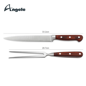 Hot Bán Gỗ Xử Lý Dao Nhà Bếp & <span class=keywords><strong>Fork</strong></span> Set-Cao Cấp Khắc Dao - Product Image 2