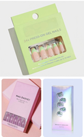 Boîte à ongles transparente écologique personnalisable avec couvercle rabattable, impression UV, matériaux recyclables pour cadeaux et artisanat