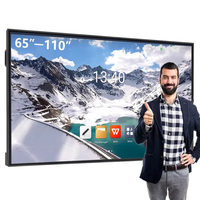 Pizarra Interactiva Inteligente Electrónica con Pantalla Táctil IR de 75 Pulgadas 4K y 20 Puntos de Contacto, con Sistema Operativo Android/Windows, Certificación ROHS y Soporte de Pared, Fabricada en China