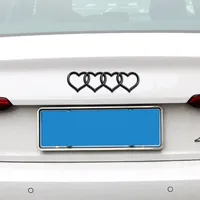 Etiqueta engomada del logotipo del corazón del amor del coche etiqueta de la cola del maletero trasero insignia emblema Calcomanía para Audi Q7 A7 A6 S3 S4 A5 A4 B5 B6 B7 B8 C6 C7 A3 Q3 Q5 TT