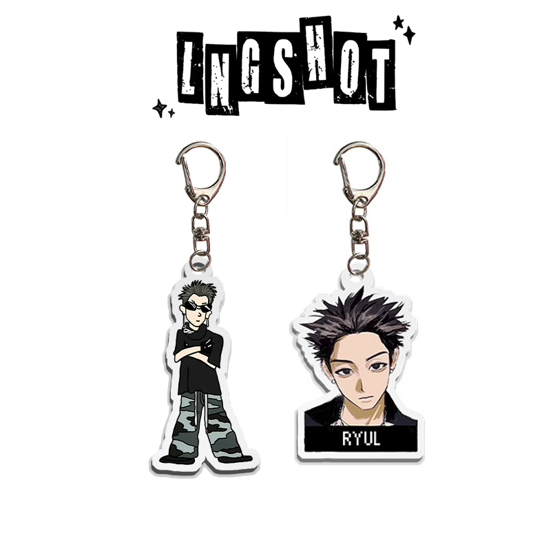 2Pcs/Set Kpop Lngshot Shot Callers Album Personality Keychains