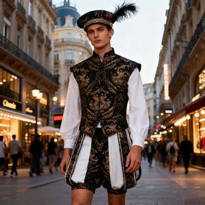 हेलोलीन पुरुषों के मध्ययुगीन इंग्लैंड राजा एलिज़ाबेथ राजकुमार टुडर हेंडी कॉस्प्ले पोशाक MDEC-049 - Product Image 5