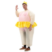 Costume de ballet gonflable rose pour adulte, convient aux tailles de 1,5 à 2 m. Idéal pour Noël, le cosplay, les fêtes, les spectacles sur scène et les bals masqués.