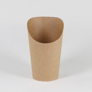 Personalizzabile in carta Kraft usa e getta <span class=keywords><strong>porta</strong></span> paletta portatile impermeabile per patatine fritte patatine fritte snack campione gratuito - Product Image 2