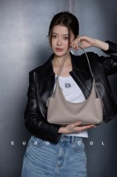 Sac Hobo en Cuir Chic Parisien, Sac Fourre-tout en Cuir Sans Marque, Vente en Gros, Sac à Bandoulière Décontracté de Qualité Supérieure, Grand Modèle Souple