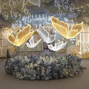 Wedding Props Road Lead Stage Led Butterfly Stand Light Outdoor Decorative Wedding Lights For Ceiling
