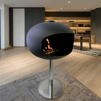 Poêle à bioéthanol de haute qualité, autoportant, pour jardin, cour, intérieur, foyer, chauffage, foyer, cheminée
