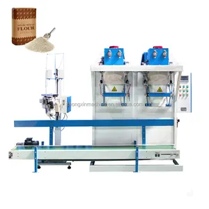 5kg-50kg entièrement automatique poudre Machine d'emballage café lait préfabriqué fermeture éclair farine de blé poudre sac Machine à emballer