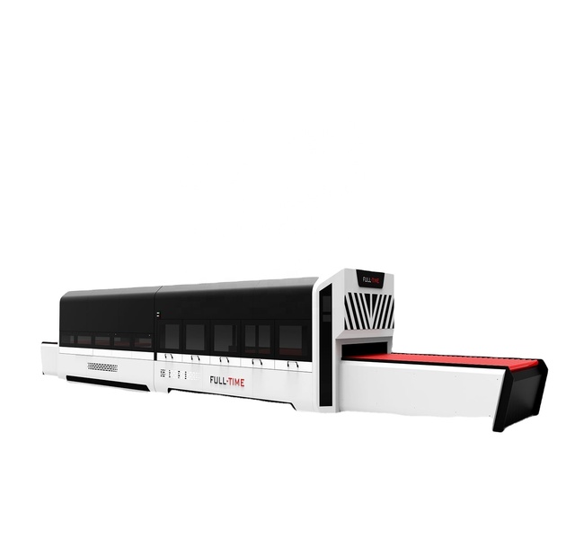 FULL-TIME Glass Tempering Furnace PLC Controlled Stainless Steel Customizable Energy Saving Tempered Glass Production Equipment