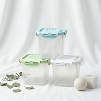 Boîte à gâteau mousse réutilisable avec couvercle à clipser, pot à fromage, boîte d'emballage pour dessert Tiramisu, joint en silicone, fabricant en gros, 400/650 ml