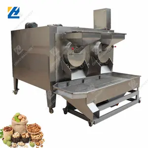 High effective customized stainless steel rotary drum hazelnut peanut roasting machine with fast delivery time