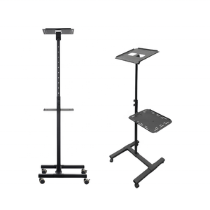 Di động chiều cao có thể điều chỉnh máy tính xách tay giỏ hàng tầng đứng khung máy chiếu với khay - Product Image 5