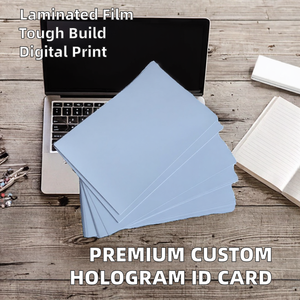 Carte magnétique en polycarbonate 100% de haute qualité, impression personnalisée spéciale, carte d'identité blanche vierge avec fenêtre transparente et hologramme - Product Image 3