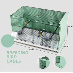 Jaula Apilable para Pájaros, Jaula de Alambre Metálico Resistente con Contenedores para Comida y Agua - Product Image 1
