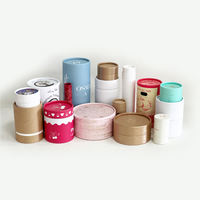 Boîtes cylindriques rigides en papier biodégradable et écologiques, imprimées sur mesure, pour crème pour le visage, huile essentielle, teinture pour cheveux, ensemble de serviettes, cadeau
