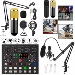 BM 800 Audio Live Stream Soundkarte Aufnahme Kondensator mikrofon Profession elles Interview Music Studio Equipment All Full Set