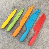 Xyj ensemble de couteaux de cuisine en acier inoxydable, antiadhésif à haute teneur en carbone, ensemble de chef coloré 10 pièces avec couvercles fourchettes