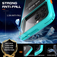 SHELLBOX pochette sèche sous-marine étui de téléphone étanche et sac pour IPhone 12 à 15 pro max modèles 6.7 pouces avec protection d'écran intégrée
