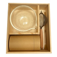 Kit cadeau de matcha écologique, prise en charge de l'emballage OEM, coffret cadeau de thé matcha en bois