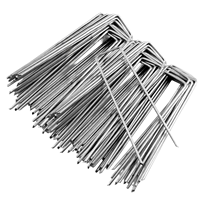 Agrafes de fixation pour aménagement paysager en acier galvanisé de 6 pouces, robustes et résistantes à la rouille, pour tissu de paillage anti-mauvaises herbes