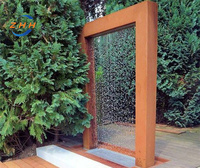 Eau en acier corten caractéristiques jardins cascade fontaine nappe phréatique