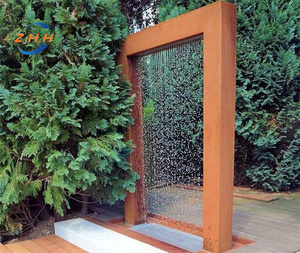 Eau en acier corten caractéristiques jardins cascade <span class=keywords><strong>fontaine</strong></span> nappe phréatique - Product Image 6