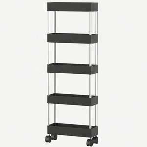 Chariot de rangement mobile pliable à 3 niveaux, étagère de rangement pliable nordique, chariot de rangement utilitaire en métal facile à charger pour la maison, la cuisine - Product Image 6