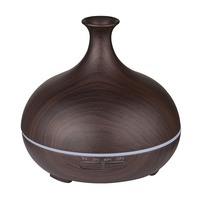 Aromacare – brumisateur de lampe LED, humidificateur d'air en bois naturel, huile essentielle, grain de bois, diffuseur d'arôme électrique
