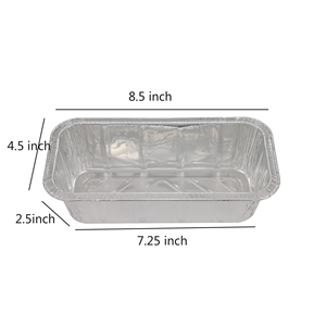 Contenedor Rectangular de Papel de Aluminio Desechable con Tapas de Papel/Plástico, Precio de Fábrica, Contenedor de Papel de Aluminio para Llevar - Product Image 2