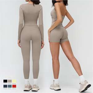 Ensemble de yoga de <span class=keywords><strong>luxe</strong></span> respirant et élégant, pull décontracté, dos ajouré et élégant, pour le basketball, tendance 2026 - Product Image 2