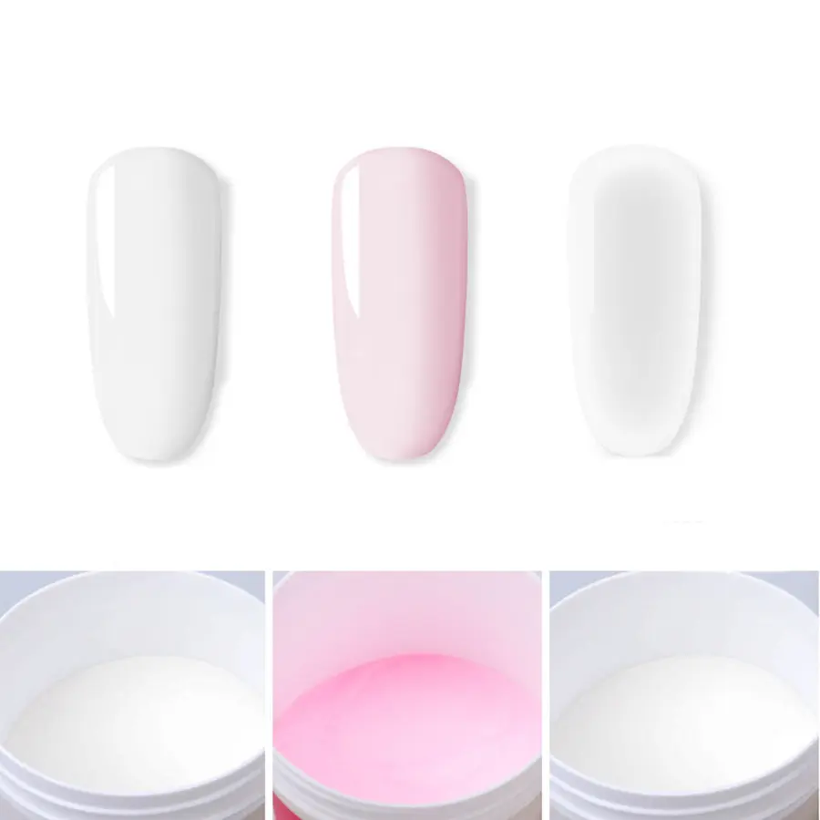 10G/50G Acrylic Powder White/Clear/Pink Crystal Pink Extension/Dip/Engraving Nail Acrylic Powder For Nails