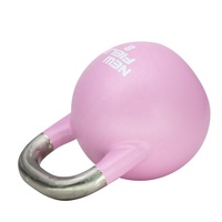 Kettlebell de compétition 8 kg avec revêtement en poudre, poignée en acier inoxydable, surface mate et lisse, pour entraînement à domicile, utilisation en salle de sport, entraînement de force