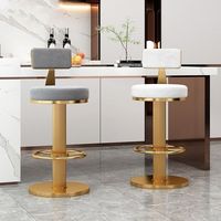 Samt verstellbare Metall drehbare Gegen höhe Modern Gold Luxus Küche Design Hoch hocker Bar stühle